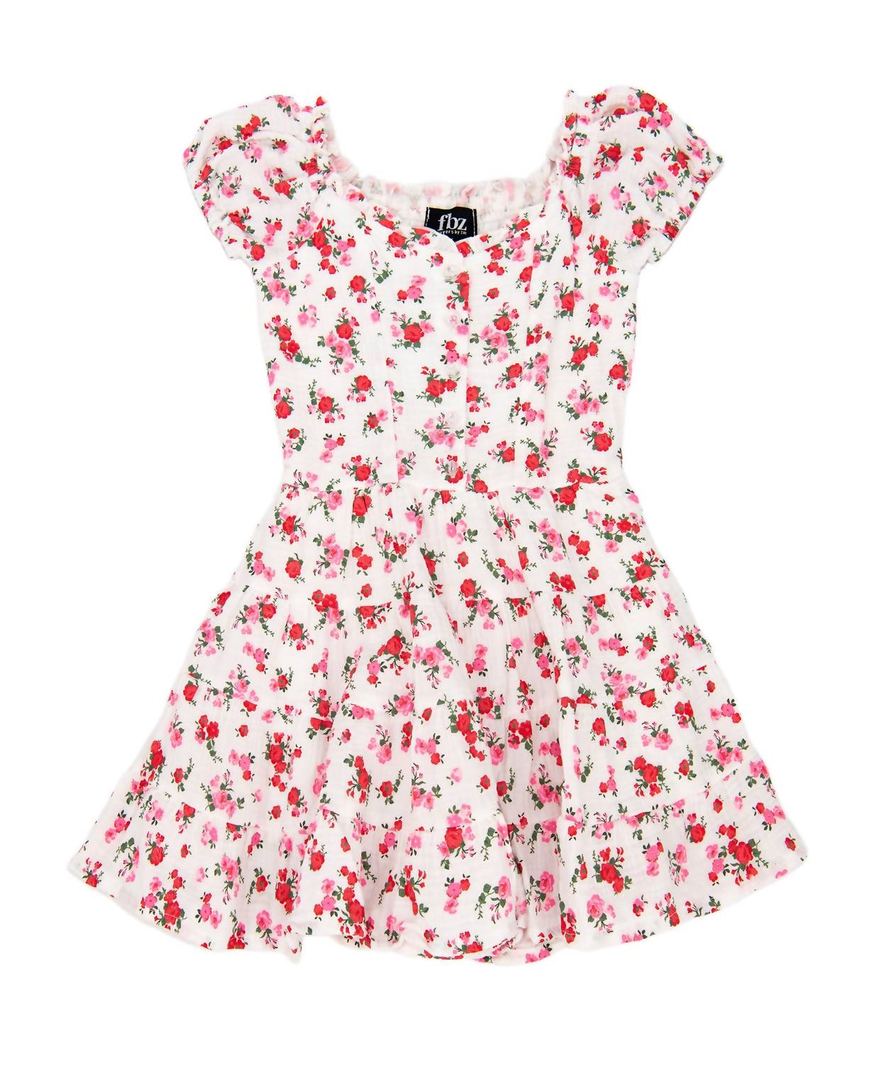 Flowers By Zoe - Dara Short Sleeve Floral Dress