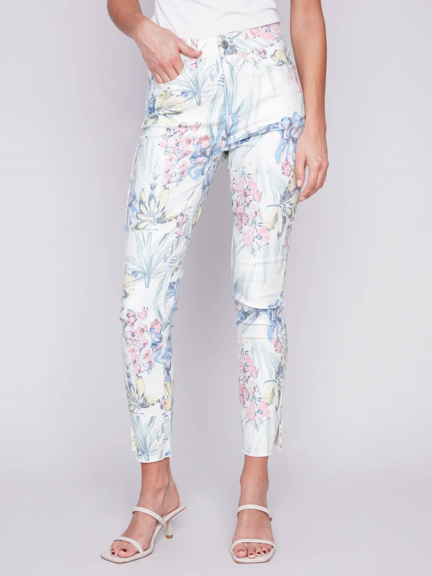 CHARLIE B Twill Ankle Pant in hawaii - women's pants