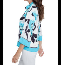 Renuar - Floral Button-up Collared Blouse