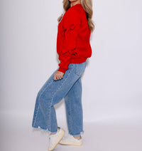 Brad & Rena - Put-Together Tie Sleeve Sweatshirt
