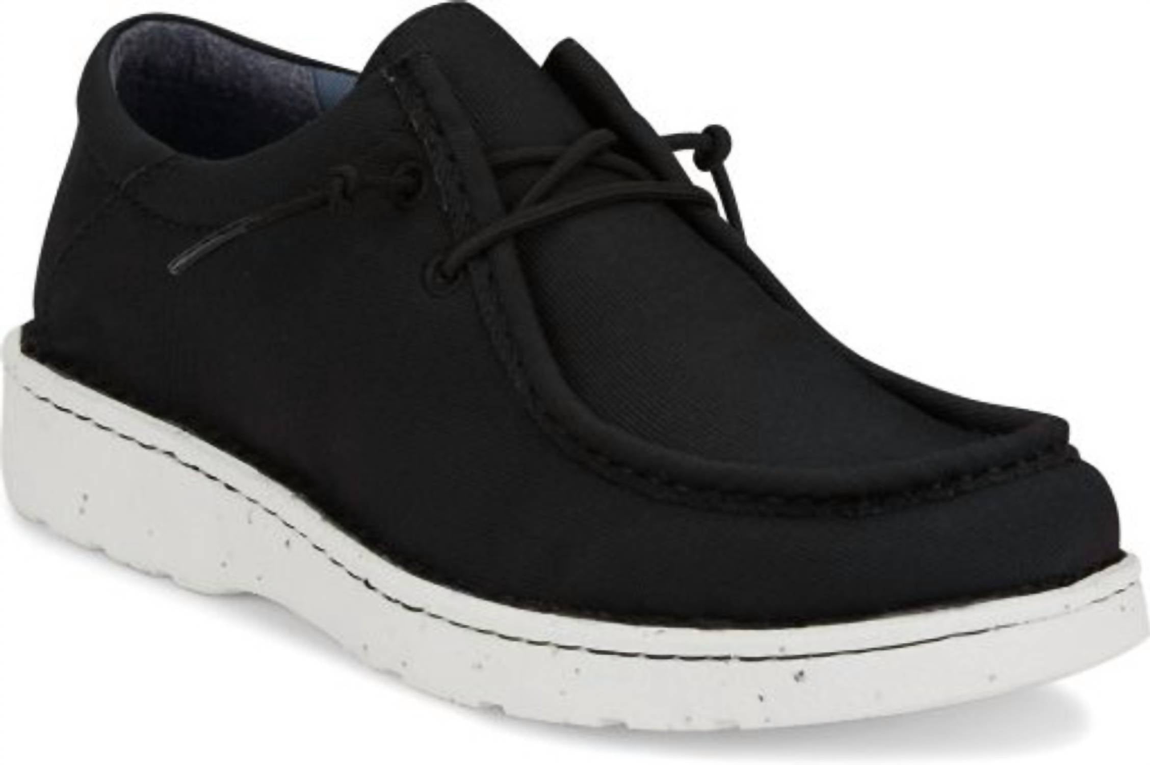Justin - Men's Mocc Toe Hazer Black Textile