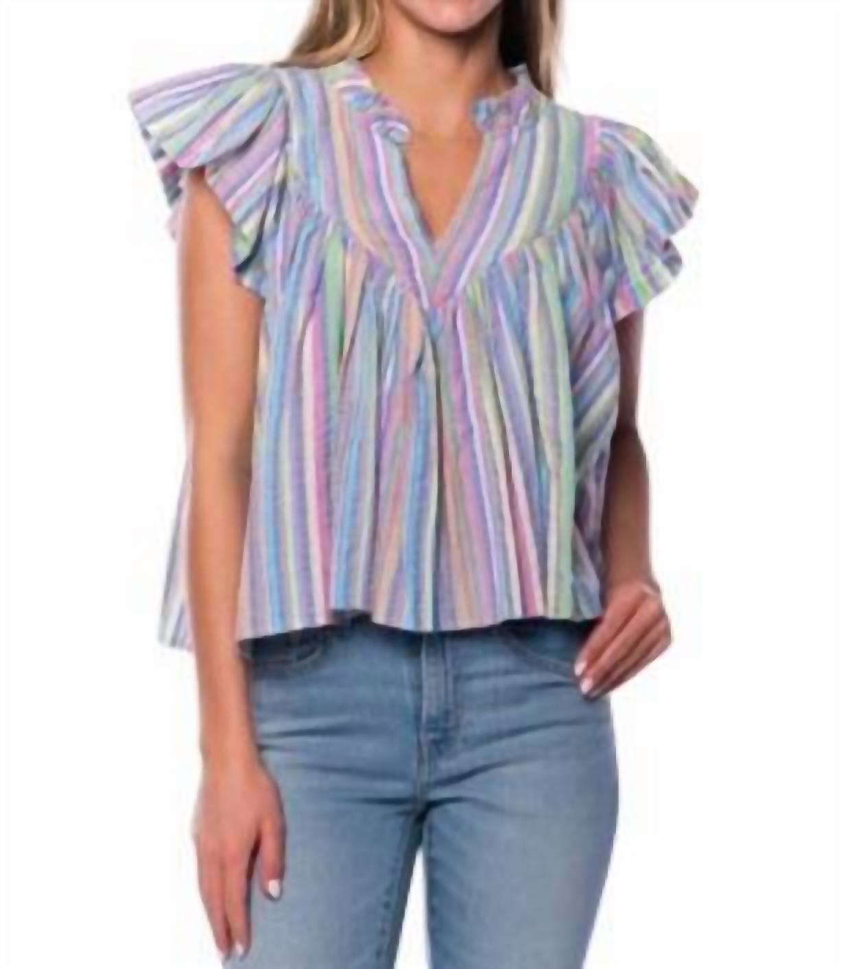 Tolani - Striped Olene Top