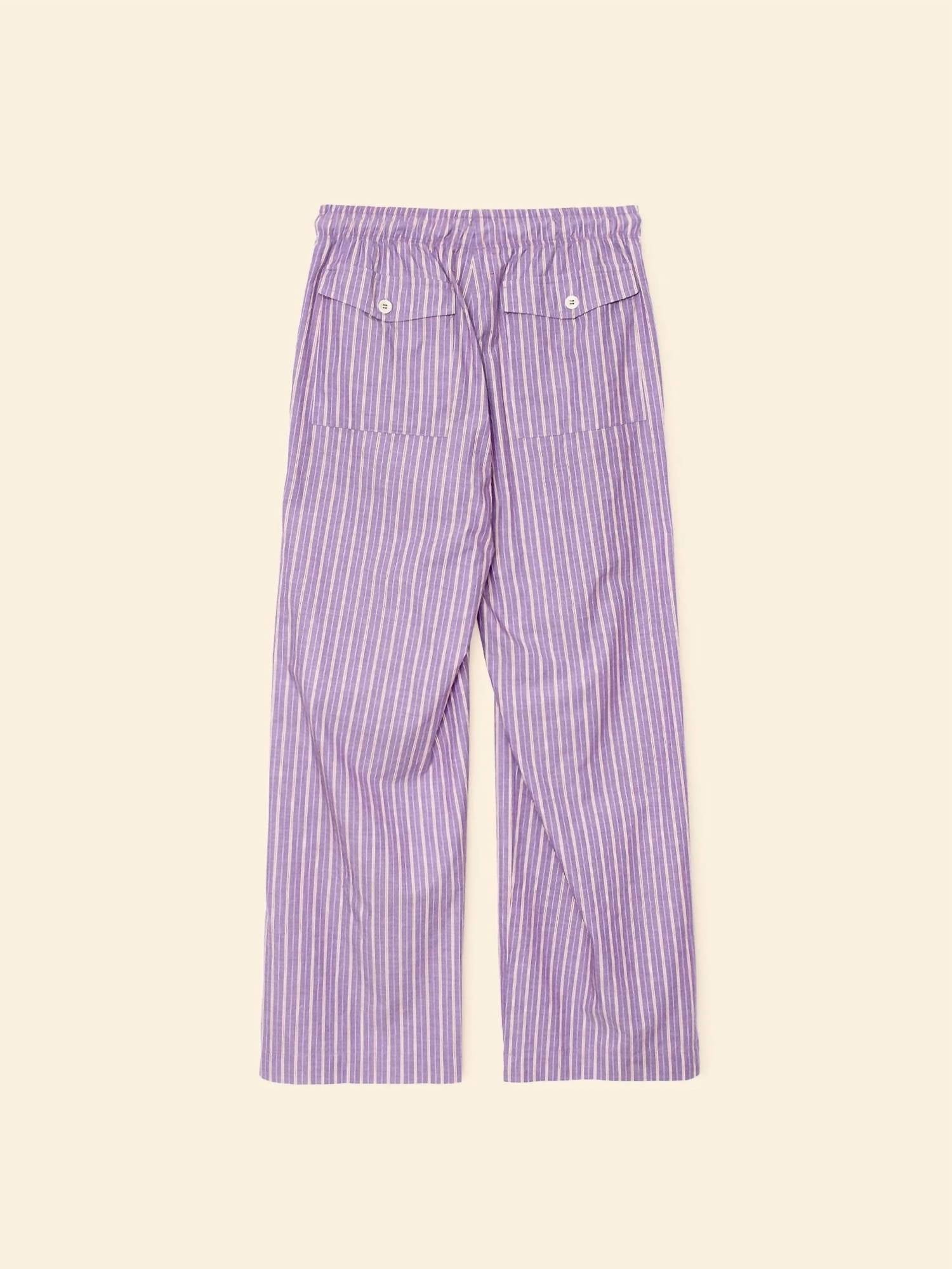 XIRENA Brinna Wide Leg Pull-On Pants in violet rouge stripe - women's pants - view 4