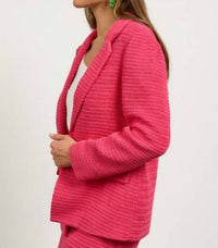 Skies Are Blue - Long Sleeve Crochet Blazer