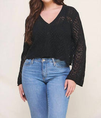 Allie Rose - Scallop Hem Fine Gauge Cardigan