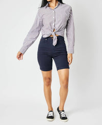 Judy Blue - High Waist Garment Bermuda Shorts