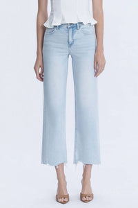 Vervet By Flying Monkey - Women's Aileeah High Rise Slim Wide Leg Denim Jeans