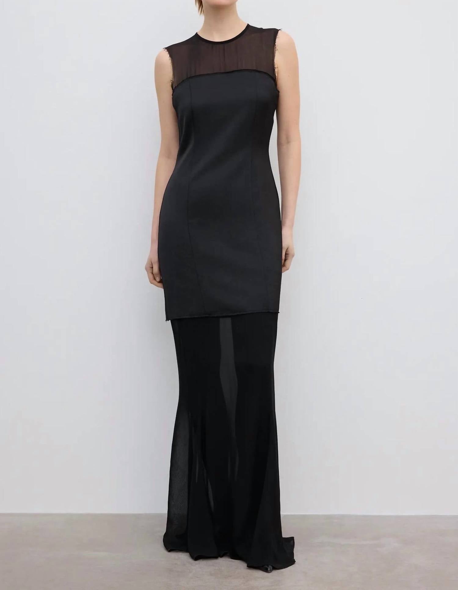 House of Dagmar Two Layer Maxi Dress in black - women's dress