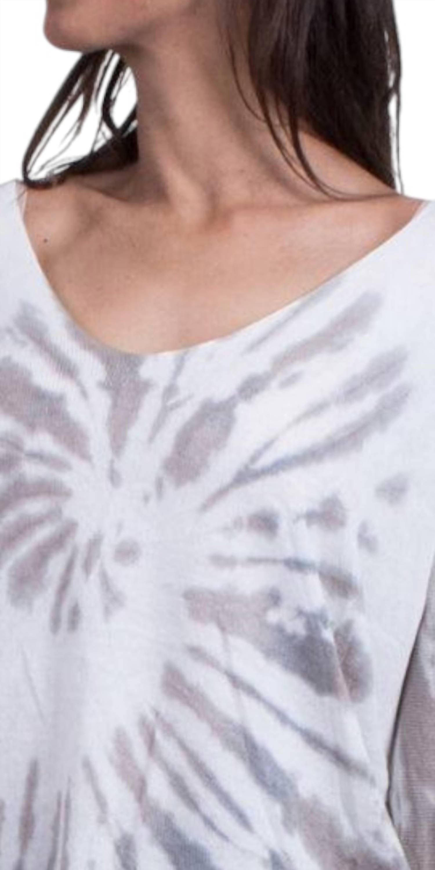 Gigi Moda - Petunia Scoop Neck Tie Dye Sweater