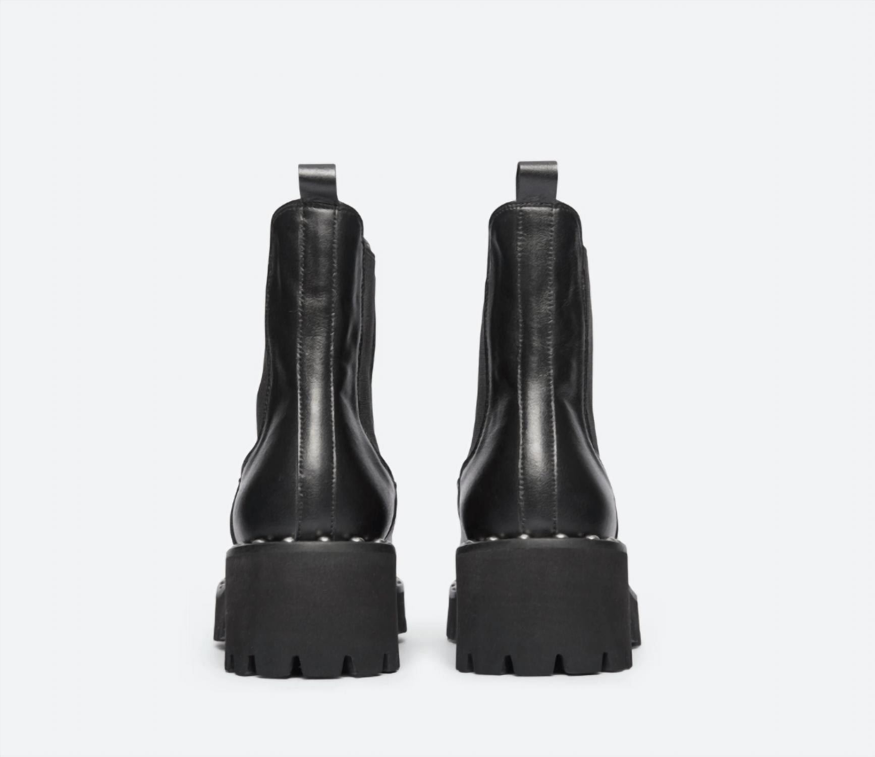 FREDA SALVADOR Women's Bailey Studded Lug Boot in black - women's shoe - view 5