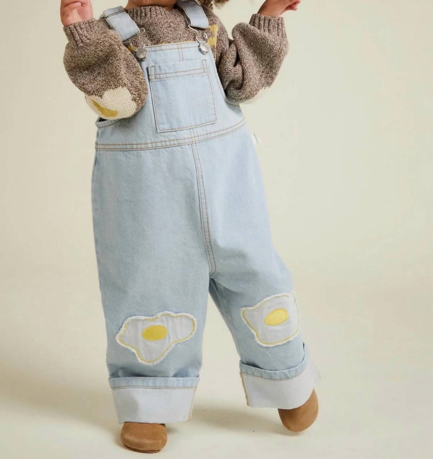 Claude & Co - Kid's Blythe Egg Patch Denim Dungaree