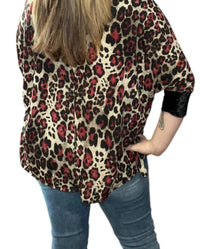 Honeyme - Leopard Sassy Tunic Top