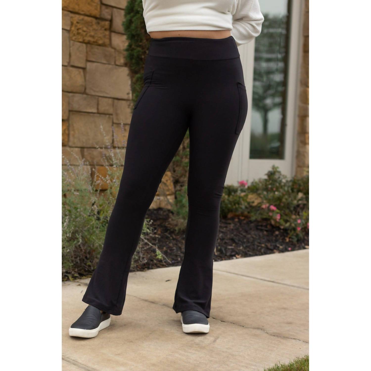 Julia Rose - Fiona Flare Leggings With Pockets