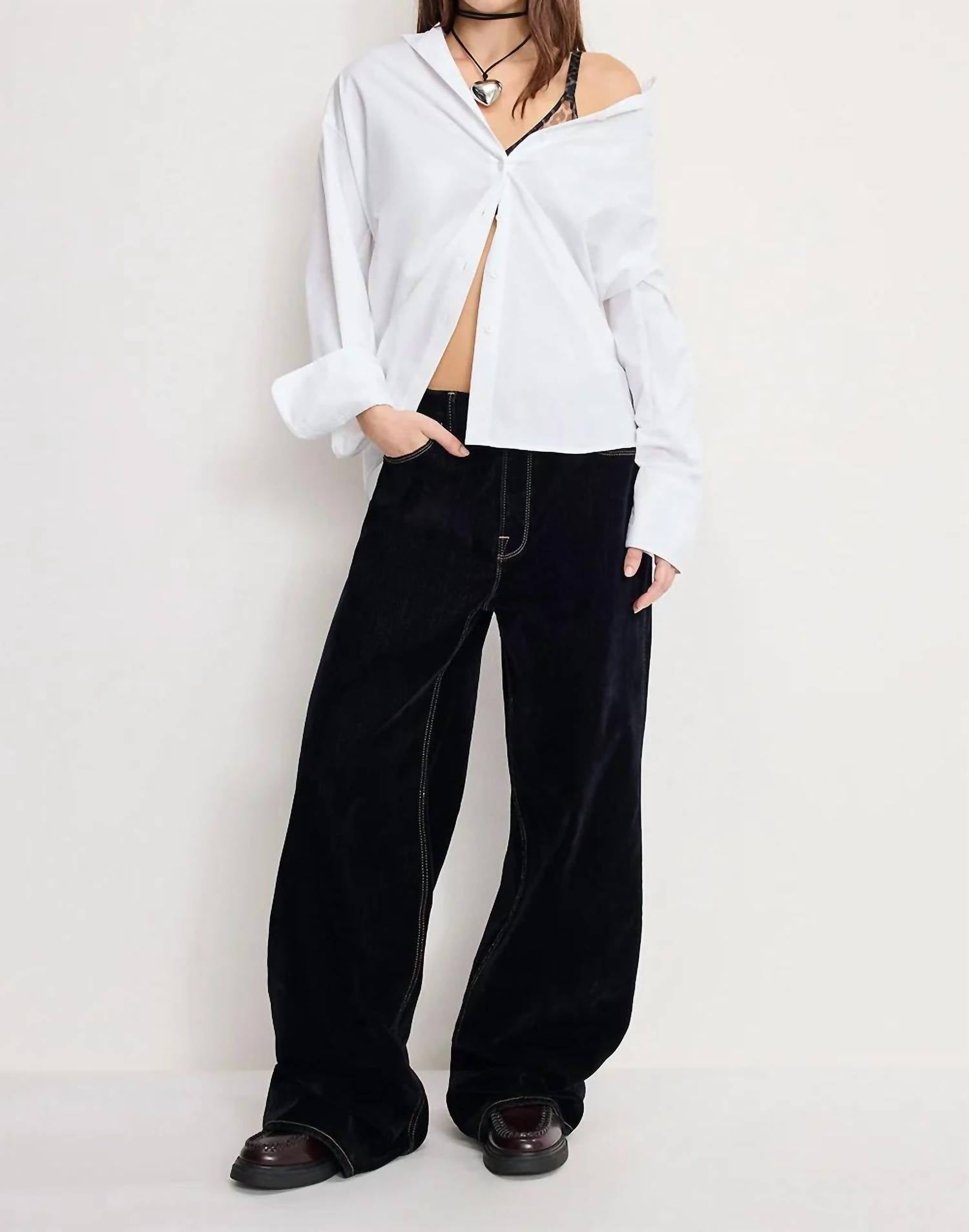 Good American - POPLIN OVERSIZED SHIRT