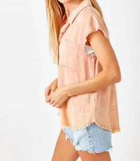 Mystree - Flutter Sleeve Shirt Top