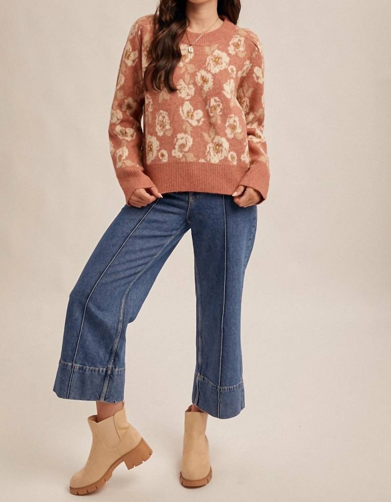 Hem & Thread - Floral Motif Sweater