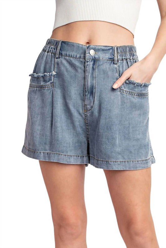 Ee:Some - TENCIL DENIM SHORTS