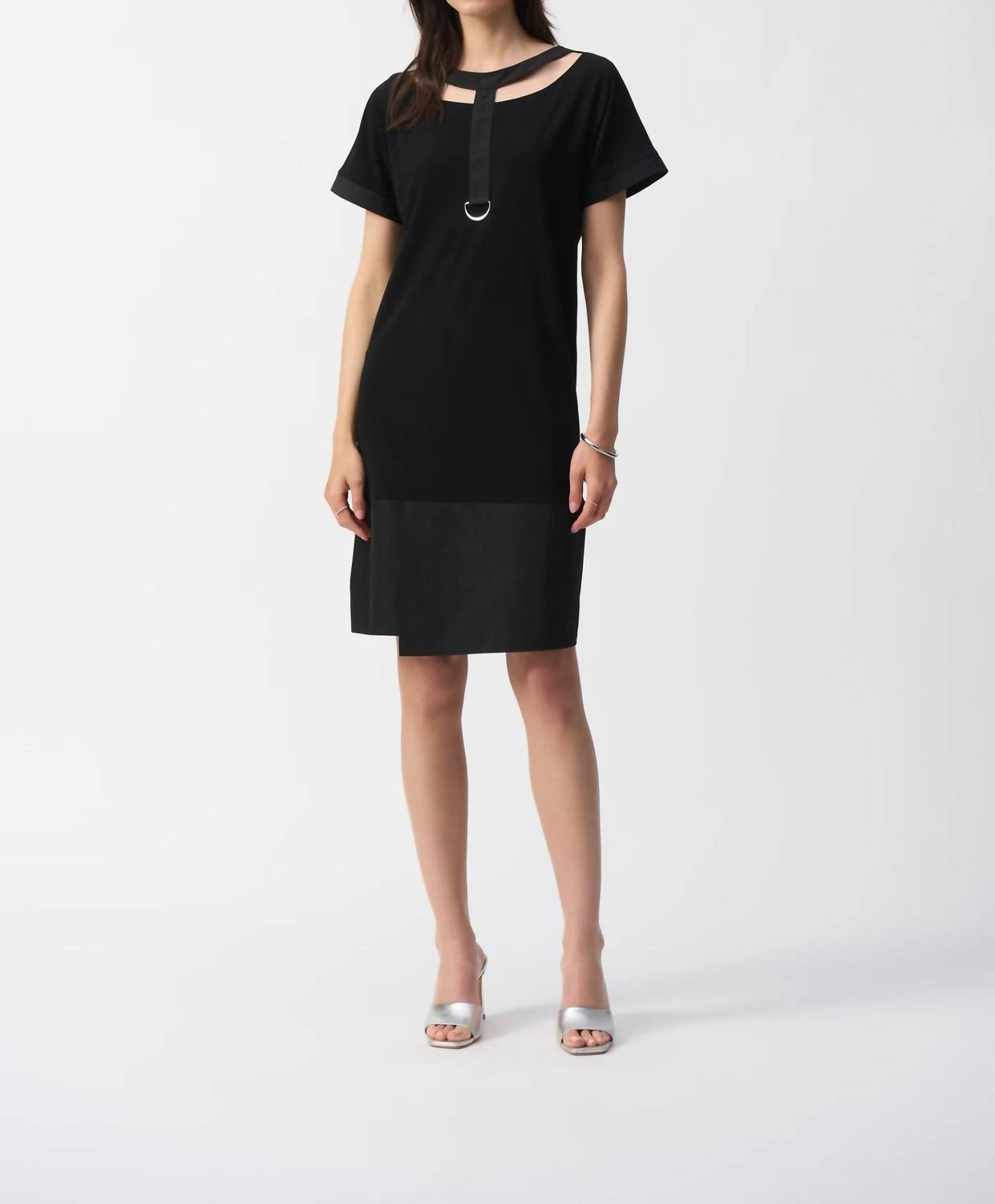 Joseph Ribkoff - Cutout Yoke Detail Shift Dress