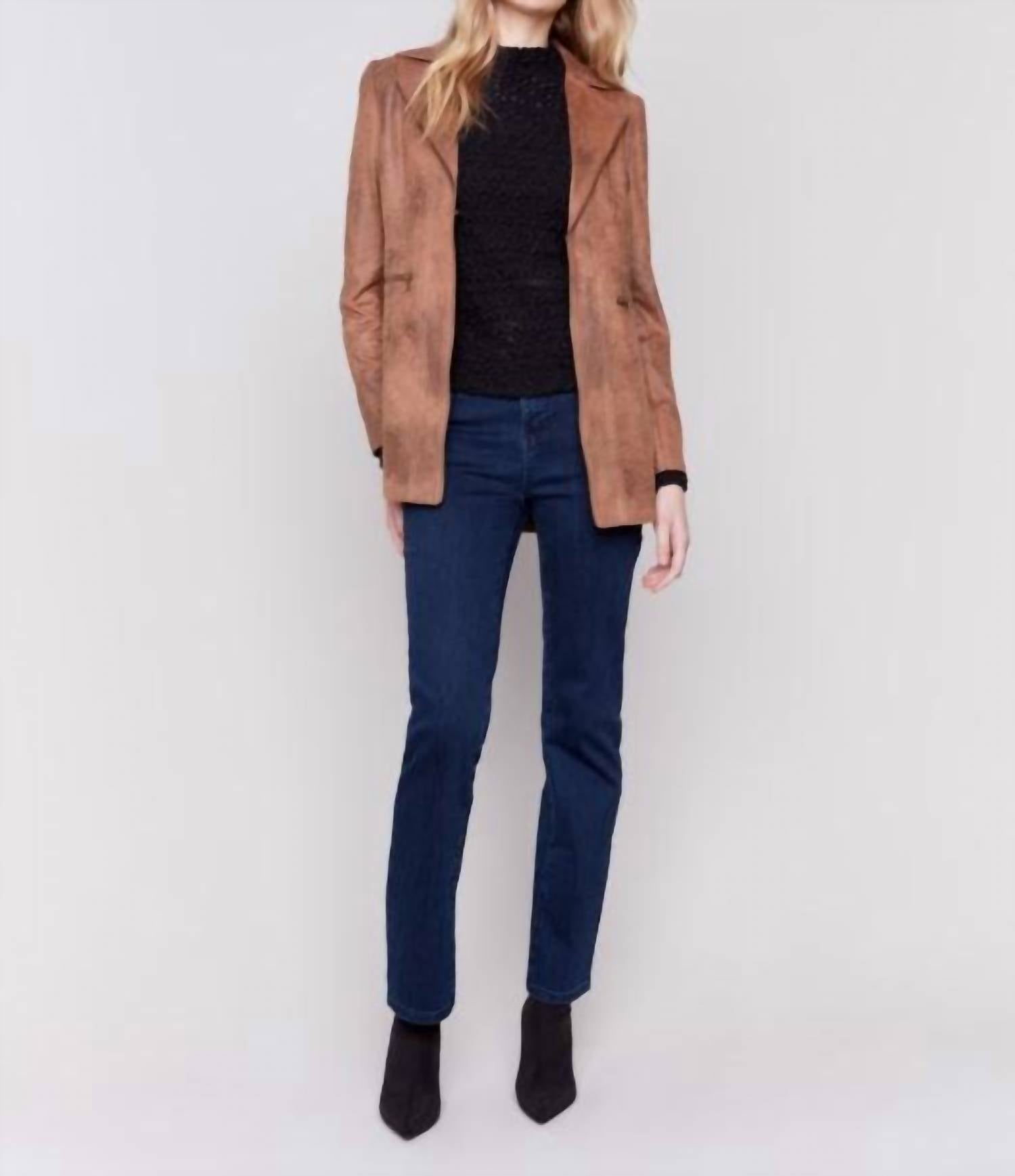 Charlie B - Long Vintage Faux Suede Jacket