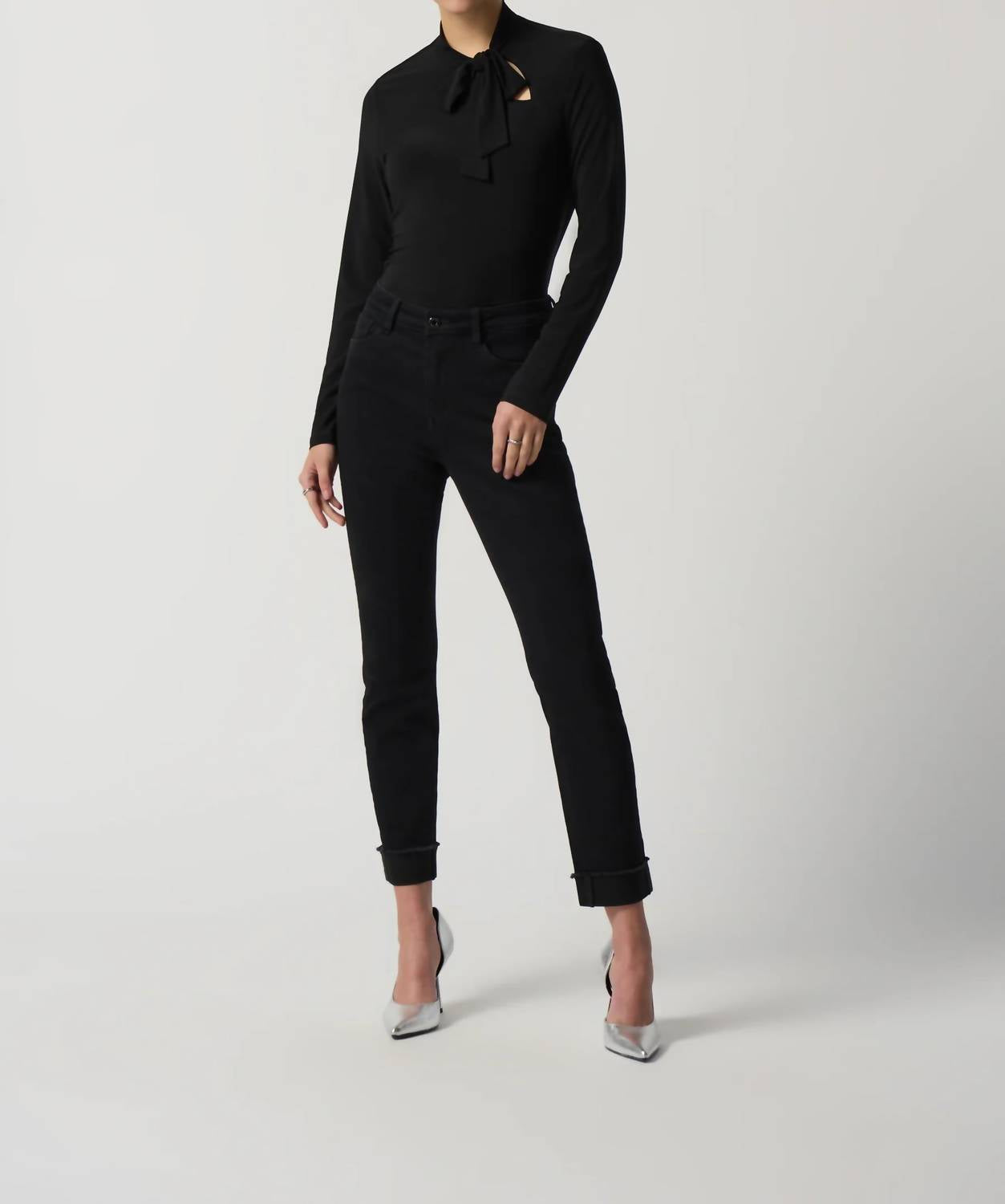 Joseph Ribkoff - Bracha Long Sleeve Bow Neck Top