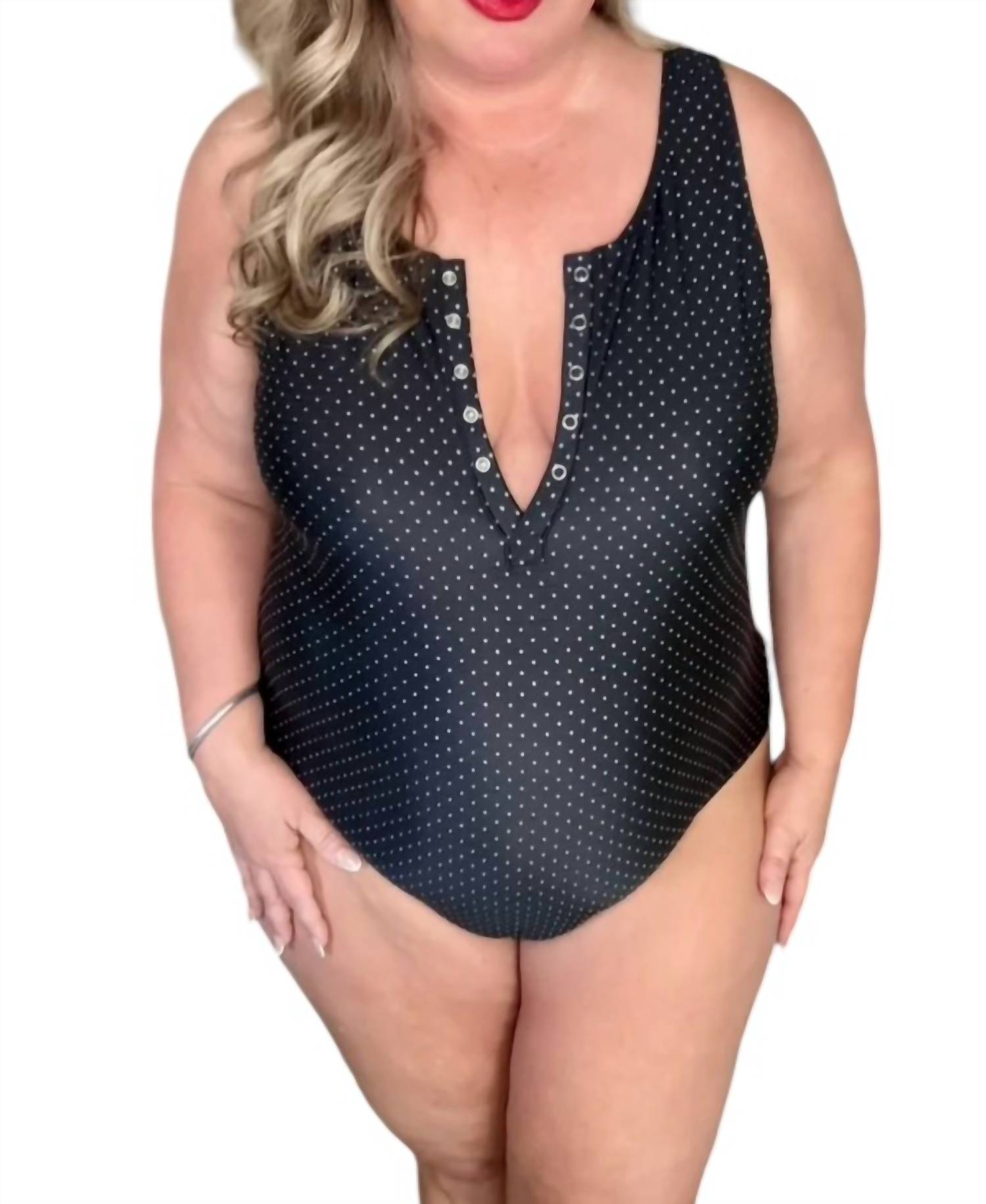 Davi & Dani - Women's Dot One Piece Swimsuit