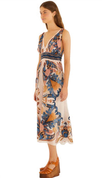 Farm Rio - Garden Scarf Midi Dress