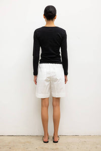 Leset - Long Sleeve Pointelle Slim Fit Tee