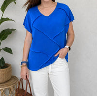 Isle Apparel - Diva Asymmetrical Layered Top