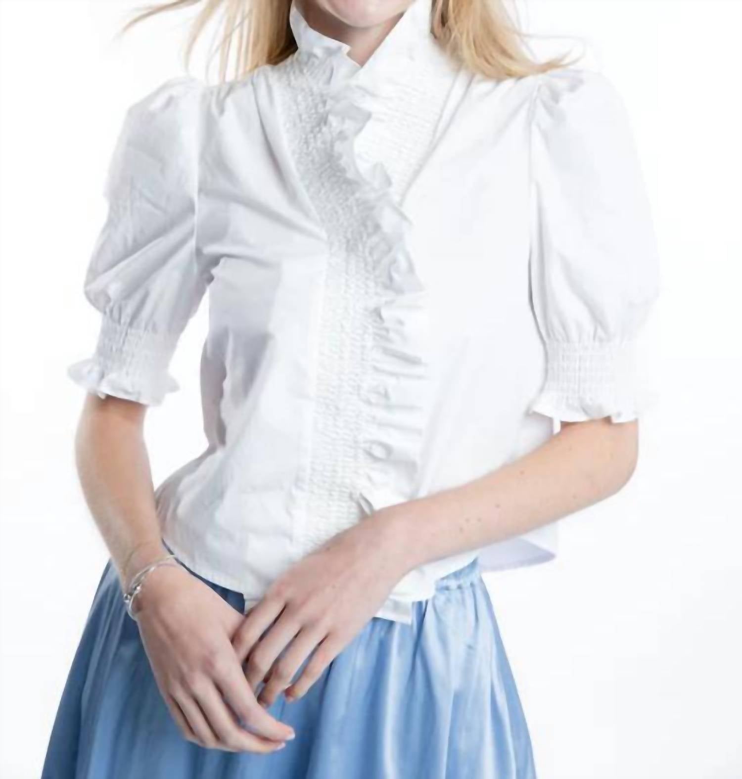 The Burgess Collection - Kiki Ruffle Cotton Shirt