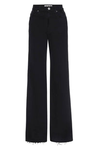AMO Frida Wide Leg Jeans in black oak - women's jeans