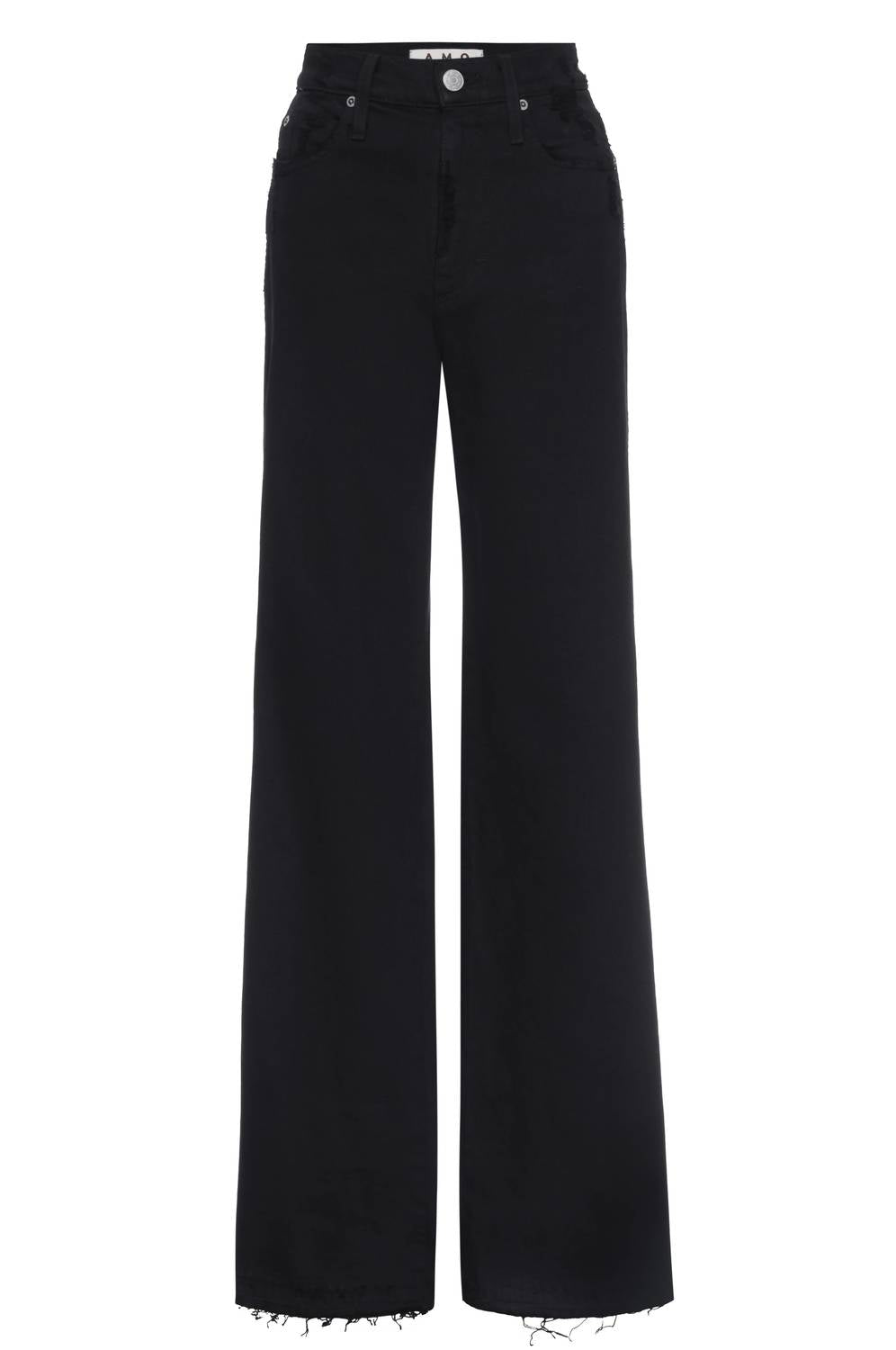 AMO Frida Wide Leg Jeans in black oak - women's jeans