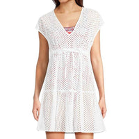 Tommy Bahama - Eyelet Cove V-neck Short Dress