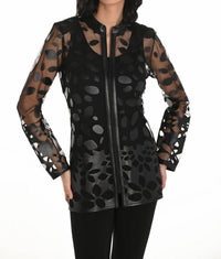Frank Lyman - Laser-Cut Leatherette Jacket