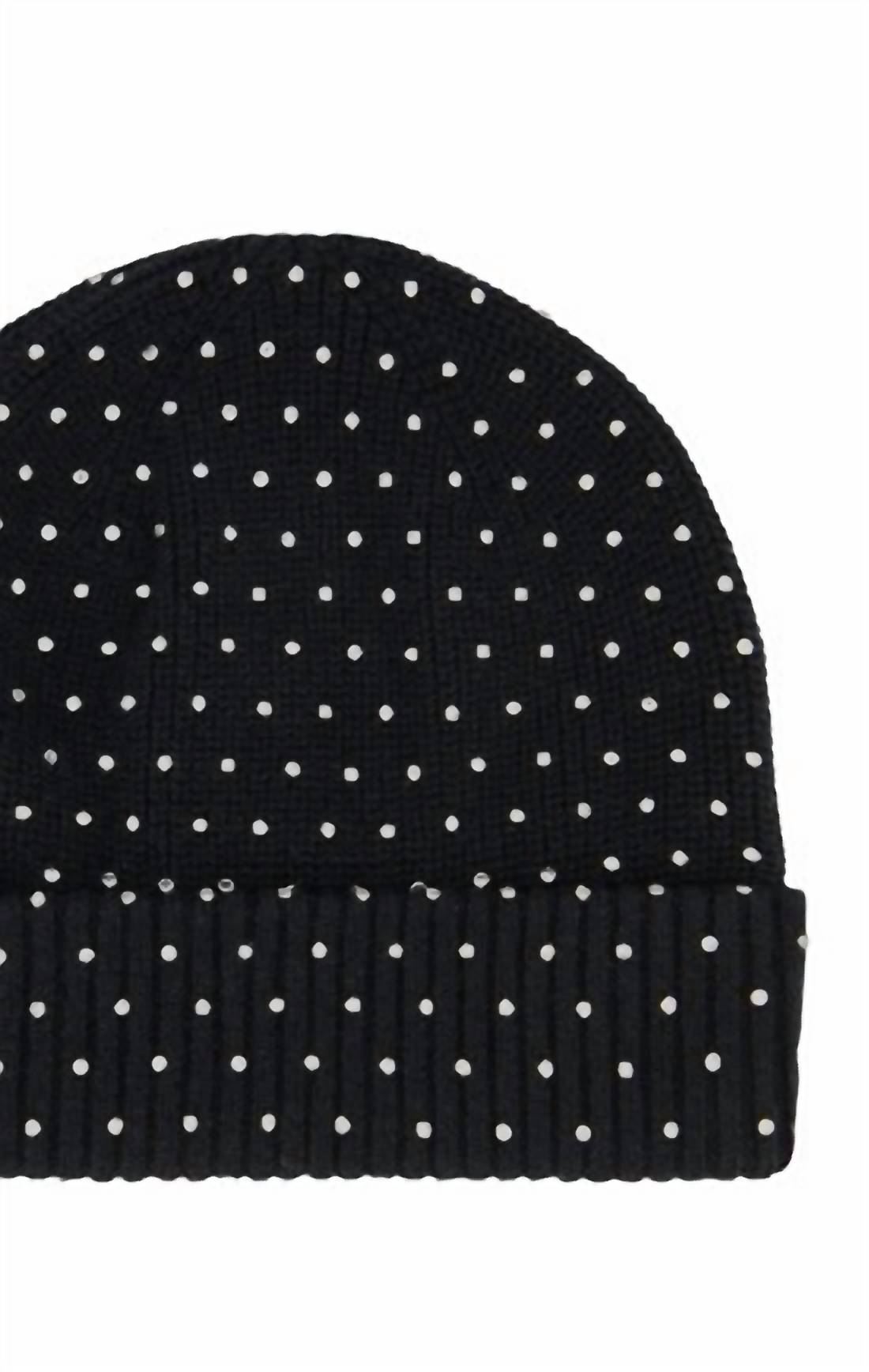 Minnie Rose - Women's Cotton Cashmere Rhinestone Shaker Beanie