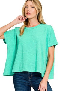 Zenana - Oversized Slub Tee