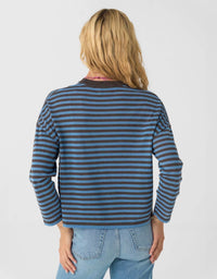 27 Miles Malibu Serena Long Sleeve Top in espresso denim - women's sweater - view 4