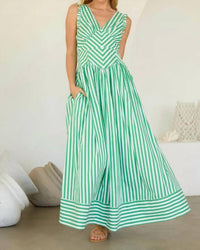 Skies Are Blue - Ruffle Strap Maxi Dress