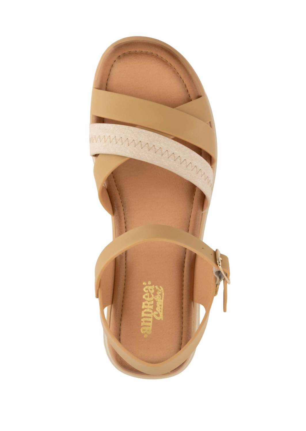 Andrea Women's Wedge Sandal in beige - women's sandal - alternate view