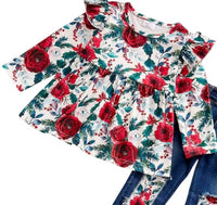 Okie + Lou - Girls Wintergreen Christmas Pant Set