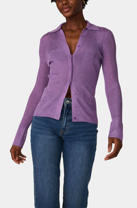 French Connection - Lurex Mix Collard Top