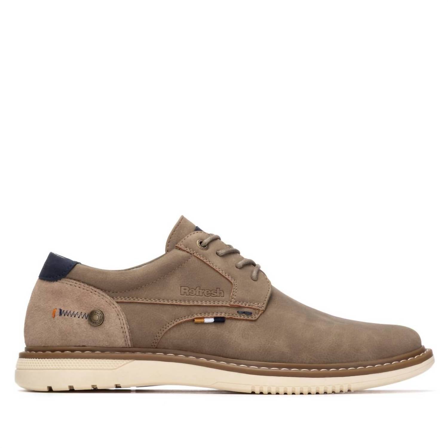 Xti Men's Comfort Sole Casual Oxfords in taupe - men's shoe