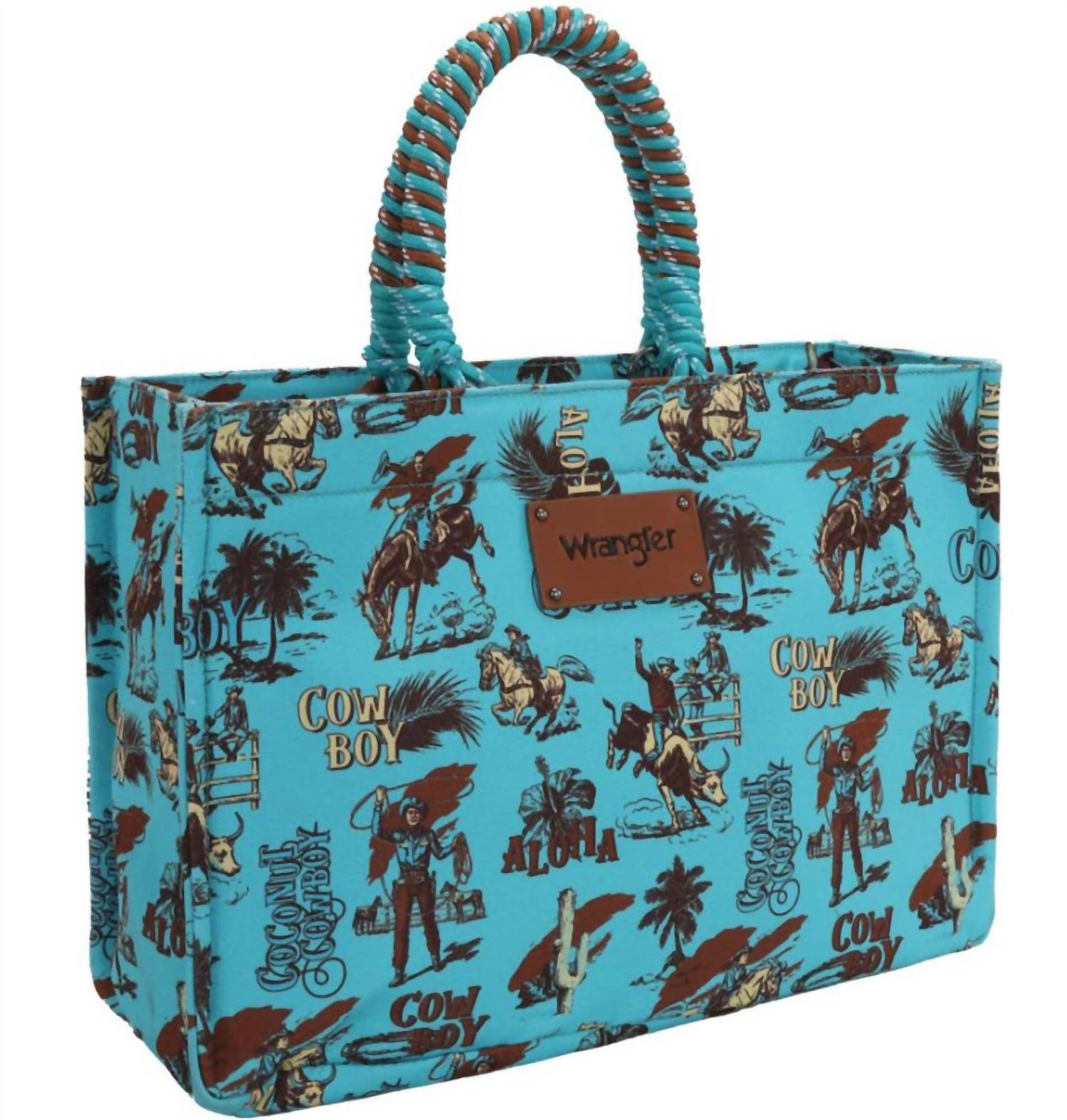 Wrangler - Cowboy Coconut Dual Sided Print Canvas Wide Tote