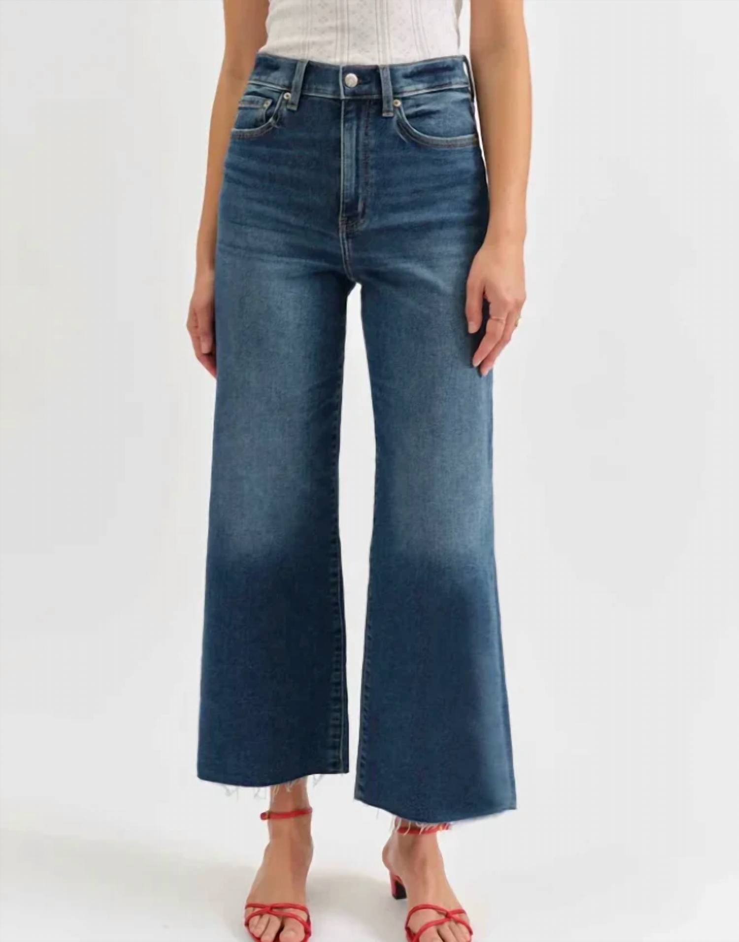 Daze - Pleaser High Rise Wide Ankle Jeans