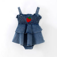 Rylee Faith Designs - Girls Strawberry Baby Romper