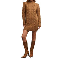 Z Supply Cable Sweater Dress in brown - women's dress