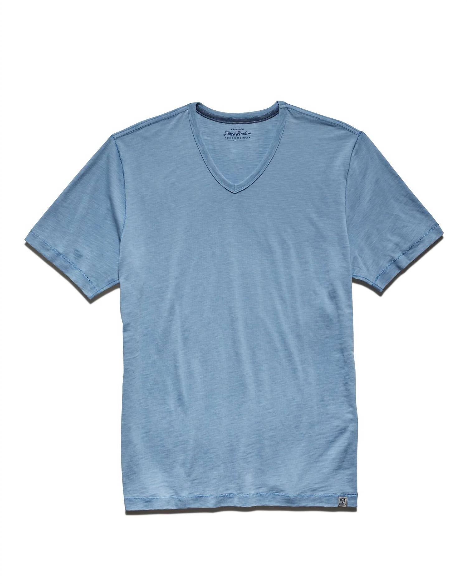 Flags & Anthem - Chantham Short Sleeve Burnout V-neck Tee