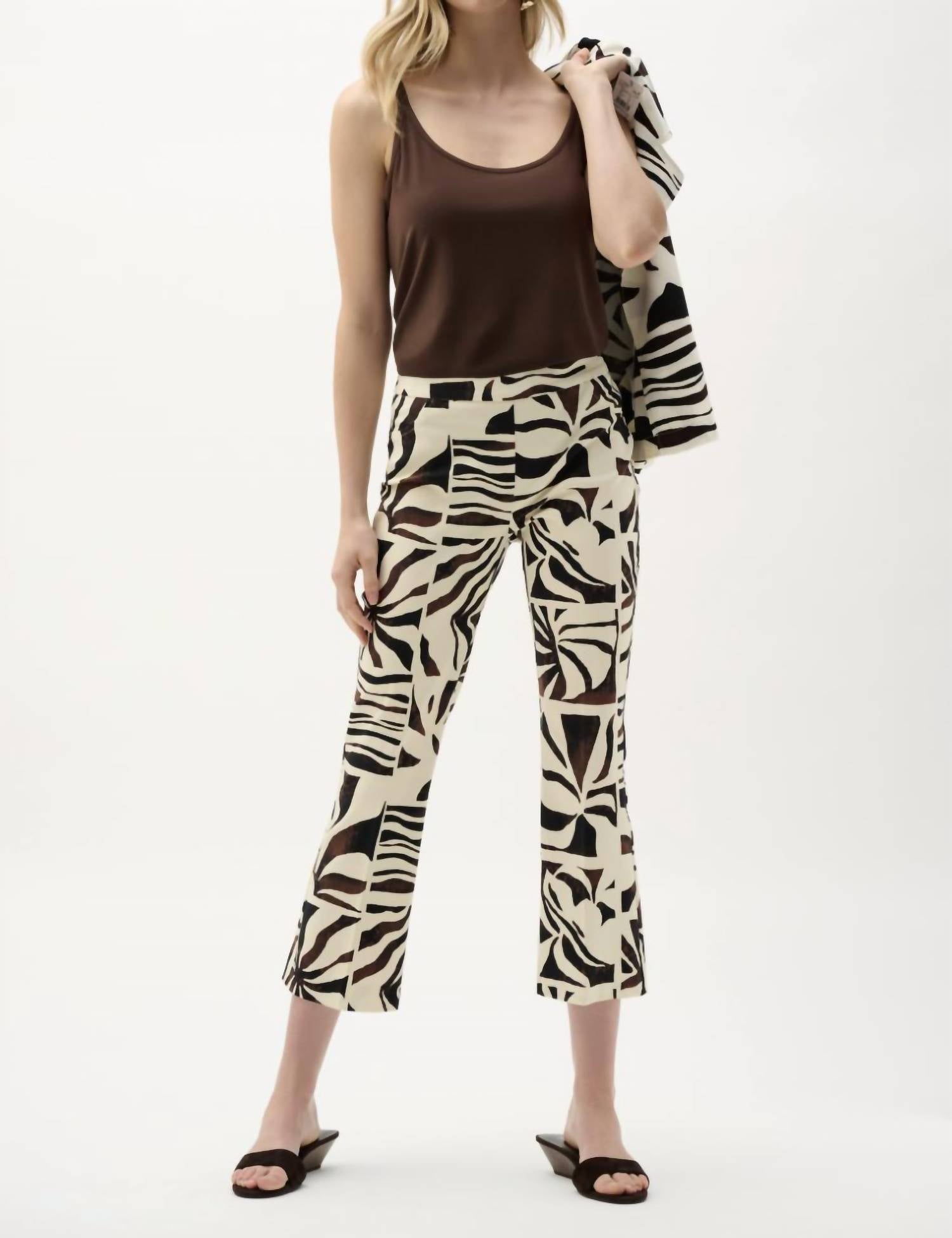 Joseph Ribkoff - Cropped Zebra Trousers