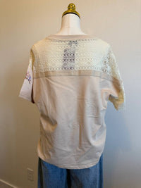 Davi & Dani - Women's Patchwork Lace Tee