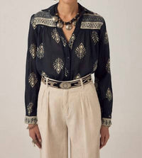 Maison Hotel Rani Shirt in black henna - women's shirt