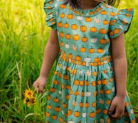 Tuktuk Designs - Girl's Pumpkin Spice Ruffle Dress